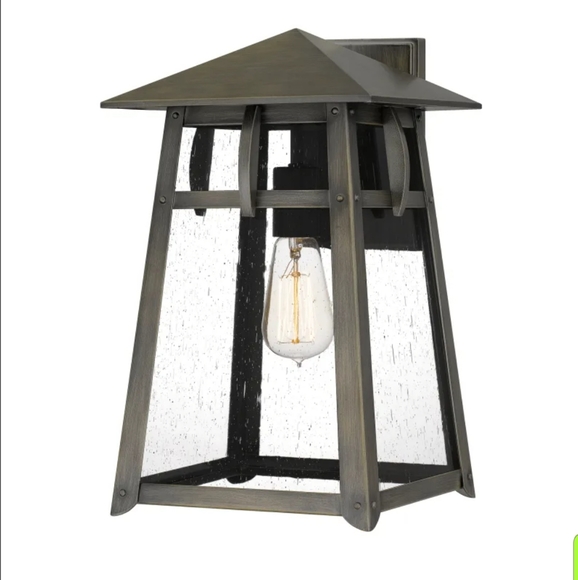 Quoizel Merle 15" One Light Bronze Outdoor Wall Lantern - Picture 1 of 2